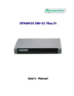 Dynamix DW-01 Plus H User Manual предпросмотр