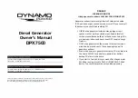 Dynamo Power DPX7500 Owner'S Manual preview