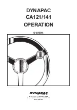 Preview for 1 page of Dynapac CA121 Operation Manual