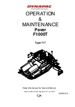 Dynapac F1000T Operation & Maintenance Manual preview