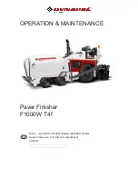 Dynapac F1000W T4f Operation & Maintenance Manual preview