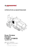 Dynapac F1200C Operation & Maintenance Manual preview