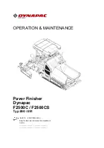 Dynapac F2500C Operation & Maintenance Manual preview