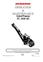 Preview for 1 page of Dynapac PL 1000 RS Operation & Maintenance Manual