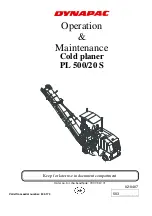 Preview for 1 page of Dynapac PL 500/20 S Operation & Maintenance Manual