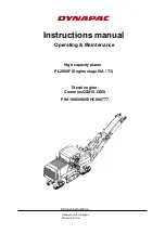 Dynapac PL2000F Instruction Manual preview