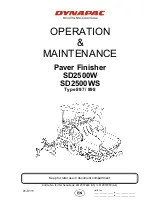 Preview for 1 page of Dynapac SD2500W Operation & Maintenance Manual