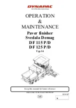 Preview for 1 page of Dynapac Svedala Demag DF 115 P/D Operation & Maintenance Manual