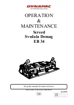 Preview for 1 page of Dynapac Svedala Demag EB 34 Series Operation & Maintenance Manual