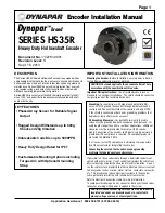 DYNAPAR SERIES HS35R Installation Manual preview