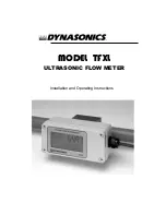 dynasonics TFXL Installation And Operating Instructions Manual предпросмотр