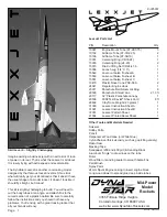 DynaStar Rockets LexxJet Instructions Manual preview