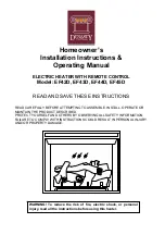 Dynasty Fireplaces EF42D Home Owner'S Installation Instructions & Operating Manual preview