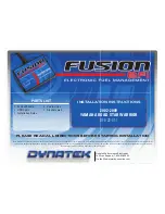 DYNATEK Fusion EFI Installation Instructions Manual предпросмотр