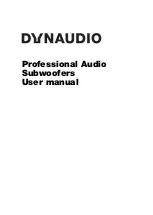 Dynaudio 18S User Manual preview