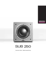 Dynaudio Dynaudio Sub 250 Operating Manual preview