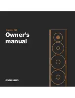 Dynaudio Focus 20 XD Owner'S Manual preview