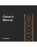 Предварительный просмотр 1 страницы Dynaudio Focus XD Owner'S Manual