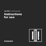 Dynaudio Sub RCC Instructions For Use Manual preview