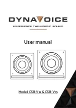 Preview for 1 page of DYNAVOICE CSB-V12 User Manual