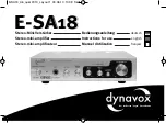 DynaVox E-SA18 Instructions For Use Manual предпросмотр