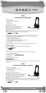 Preview for 1 page of Dynex DX-850 Quick Setup Manual