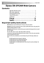 Preview for 2 page of Dynex DX-DTCAM - Web Camera User Manual