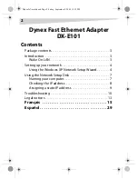 Предварительный просмотр 2 страницы Dynex DX-E101 User Manual