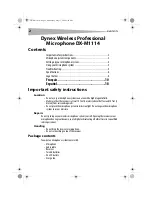 Предварительный просмотр 2 страницы Dynex DX-M1114 User Manual