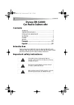 Preview for 2 page of Dynex DX-S2000 User Manual