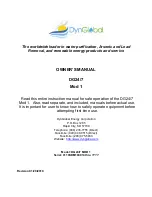 DynGlobal DG24/7 Owner'S Manual предпросмотр