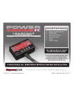 Dynojet POWER COMMANDER FC Installation Instructions Manual предпросмотр