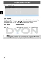 Preview for 71 page of Dyon SIGMA 24 DVD Manual