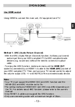 Preview for 13 page of Dyon SONIC Operating Manual