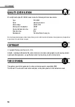 Предварительный просмотр 16 страницы dyras ESI-2400AC Instruction Manual