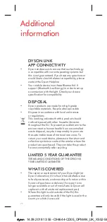 Preview for 20 page of Dyson CSYS CD05 Operating Instructions Manual