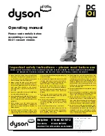 Предварительный просмотр 1 страницы Dyson DC 01 Operating Manual