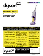 Dyson DCO1 Operating Manual предпросмотр