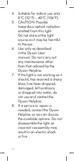 Preview for 66 page of Dyson Solarcycle CD05 User Manual