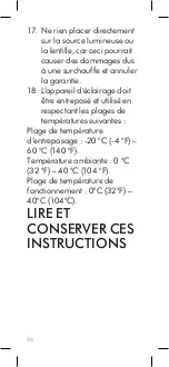 Preview for 96 page of Dyson Solarcycle CD05 User Manual