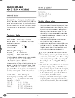 Preview for 4 page of E-Bench KH 2185 Operating Instructions Manual