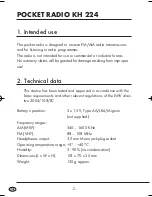 Предварительный просмотр 6 страницы E-Bench KH 2243 Operating Instructions Manual