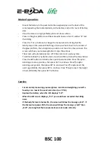 Preview for 3 page of E-Boda BSC 100 Quick Start Manual