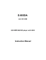 Preview for 1 page of E-Boda DVXmini60 Instruction Manual