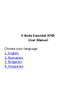 Preview for 1 page of E-Boda Essential A70 User Manual