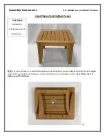 Предварительный просмотр 1 страницы E.C. Woods CALISTOGA COFFEE/END TABLE Assembly Instructions