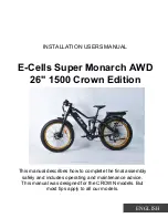 E-Cells Super Monarch AWD 1500 Crown Installation & User Manual preview