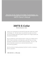 Preview for 2 page of E-Collar Technologies 300TS Owner'S Manual