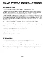 Preview for 2 page of e-conolight E-X1ML1006 Installation, Operation And Maintenance Instructions