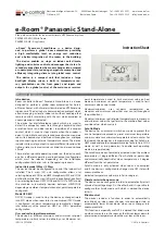 Preview for 1 page of e-controls e-Room Panasonic Stand-Alone Instruction Sheet